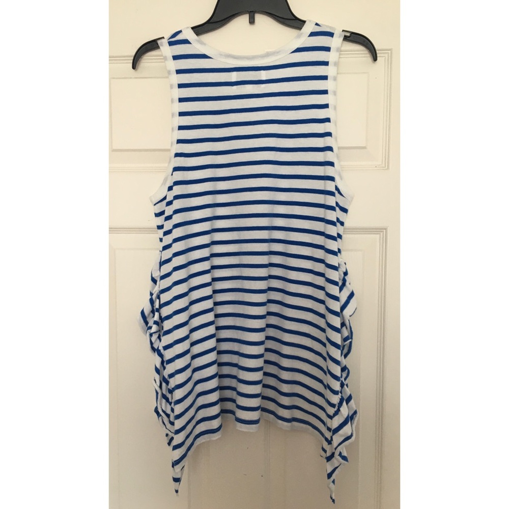 CURRENT/ELLIOTT Side Split Ruffle Muscle Tank M/2 - Picture 6 of 9